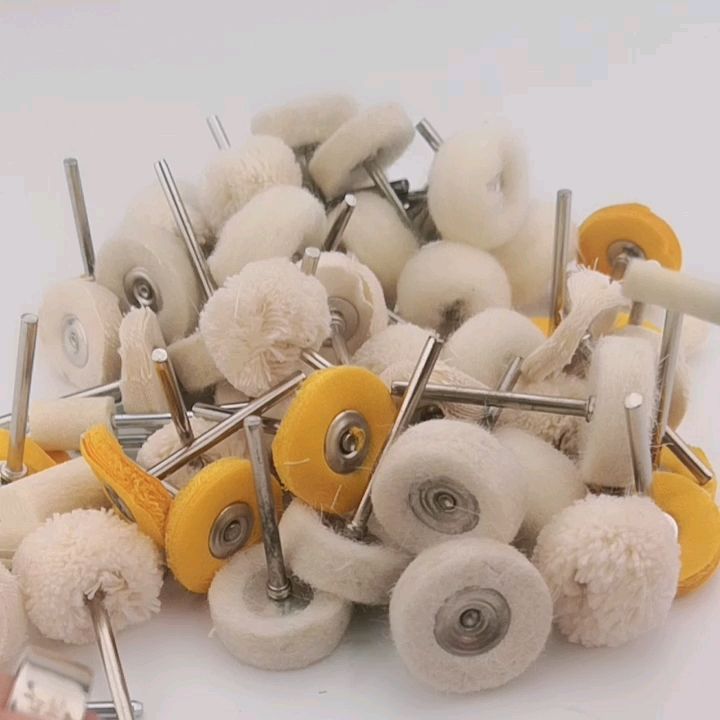 Factory making Car Wash Wax Polishing Pad - Polishing buffing Wheel Set Wool Felt Cotton Mounted 3 mm Shank for Rotary Tool Accessories Mini Brush Polishing Kit – Tranrich detail pictures