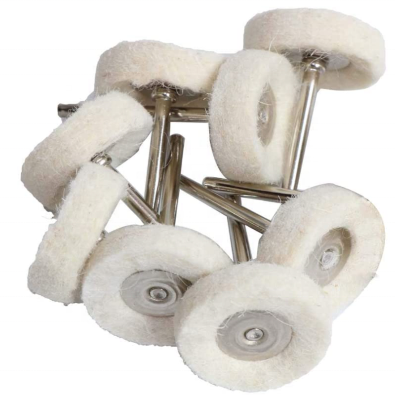 Factory making Car Wash Wax Polishing Pad - Polishing buffing Wheel Set Wool Felt Cotton Mounted 3 mm Shank for Rotary Tool Accessories Mini Brush Polishing Kit – Tranrich detail pictures